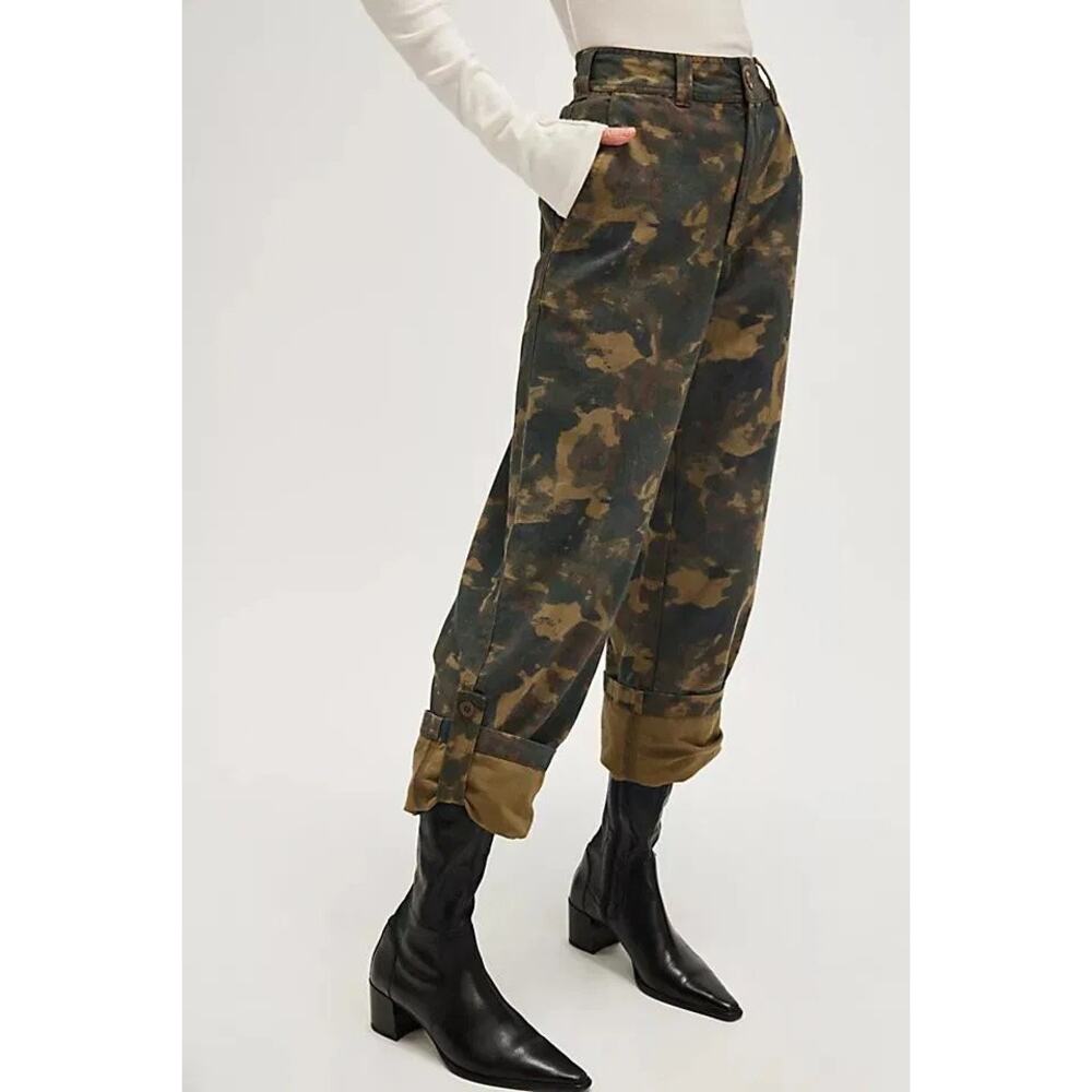 NWT Free‎ People Cleo Camo Chino Pants / sz 8